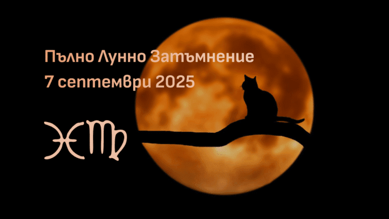 Пълно лунно затъмнение 7 септември 2025 - оранжева луна с астрологични знаци Риби и Дева